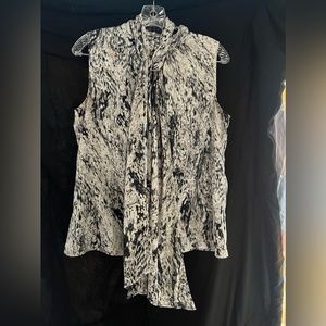 Black, White, and Gray Vince Camuto blouse